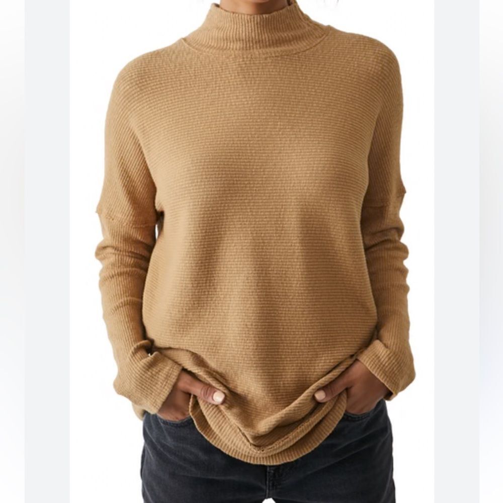 Free People Tan Long Sleeve Turtleneck XS